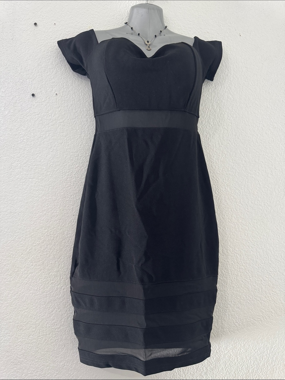 J for Justify Black Sweetheart Mini Dress